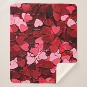 Hintergrundtextur Herzen rot Sherpadecke