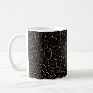 Hintergrundtextur Sechseckgitter d Kaffeetasse