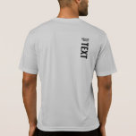 Hintergrundvorlage Mens Sport Activewear Silver T-Shirt<br><div class="desc">Fügen Sie Ihren Text hier Moderne Rückseite Print Template Mens Sport-Tek Mitbewerber Aktive Farbe T - Shirt.</div>