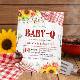 Hinterhof-BBQ-Baby-Party Einladung