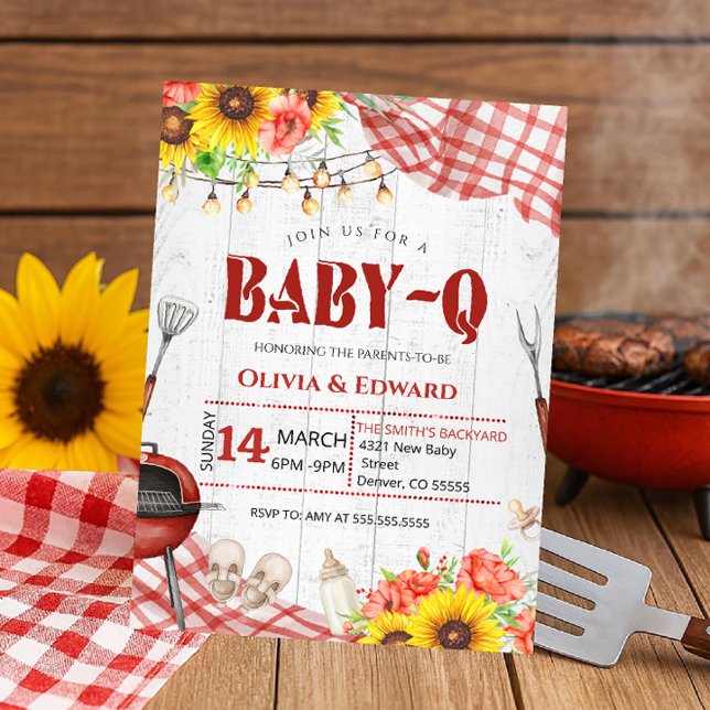 Hinterhof-BBQ-Baby-Party Einladung (Von Creator hochgeladen)