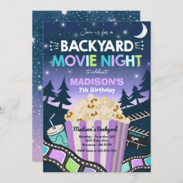 Hinterhof Filmabend Geburtstagsfilm unter dem Ster Einladung