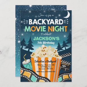 Hinterhof Filmabend Geburtstagsfilm unter dem Ster Einladung