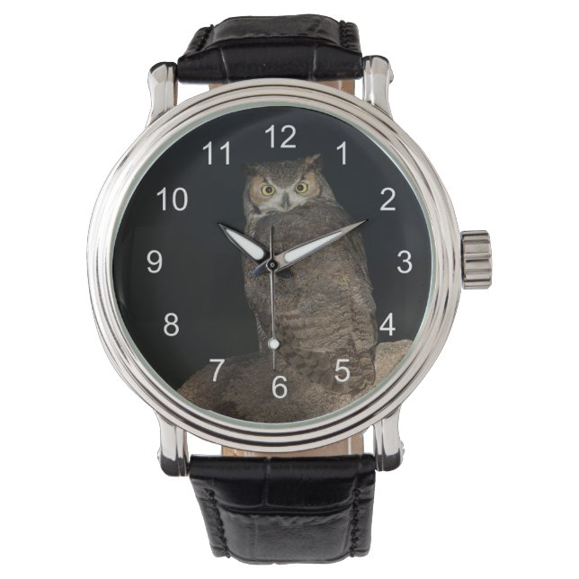 Hinterhof Großes Hornhahn Armbanduhr (Vorderseite)