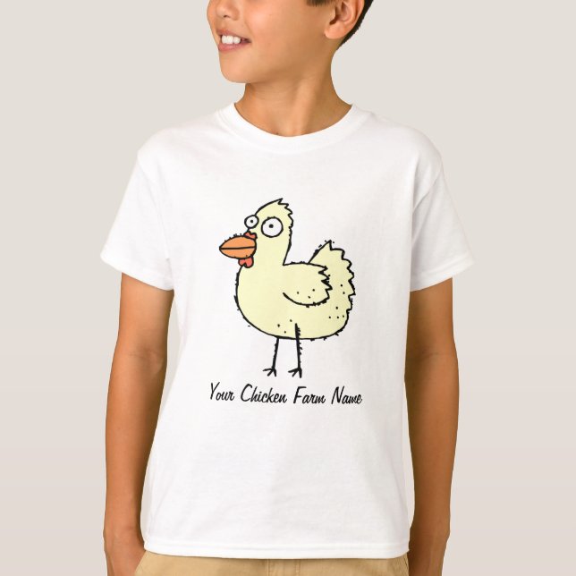 Hinterhof-Huhn-Hobby-Huhn-Bauer T-Shirt (Vorderseite)