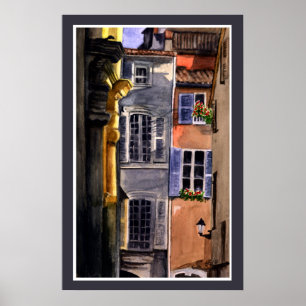 Hinterhof in Italien Poster