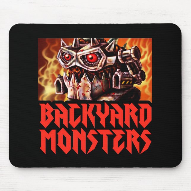 Hinterhof-Monster-Mausunterlage Mousepad (Vorne)