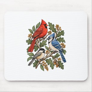 Hinterhof-Singvögel für einen Waldarbeitsplatz Mousepad