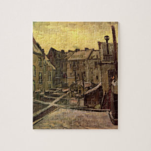 Hinterhöfe alter Häuser von Vincent van Gogh Puzzle