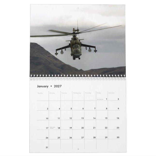 HinterKampfhubschrauber-Kalender Kalender (Jan 2027)