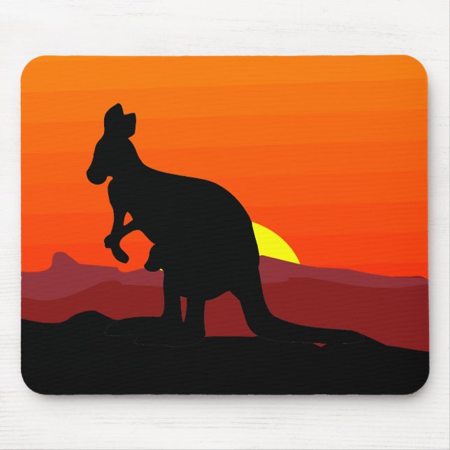 Hinterland-australischer Känguru am Mousepad (Vorne)