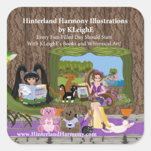 Hinterland Harmonie Quadratischer Aufkleber