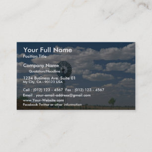 Hinterlandwindmühle, Südaustralien Visitenkarte