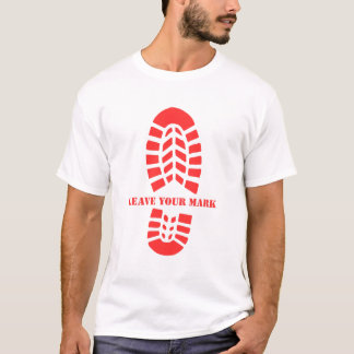 Hinterlasse deine Spuren -Vintage-Wanderfußabdruck T-Shirt
