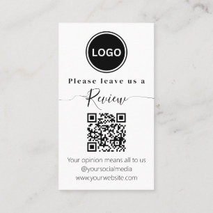 Hinterlassen Sie uns eine Bewertung QR-Code Mode Visitenkarte