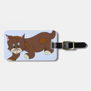 Hinterlistige Zeichentrickkatze Gepäckanhänger