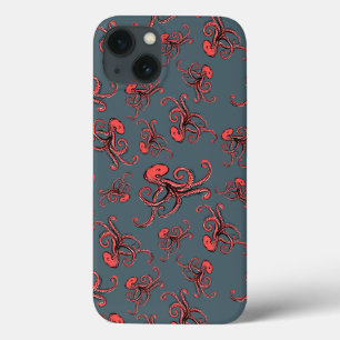 Hinterlistiges Kraken-Muster iPhone 13 Hülle