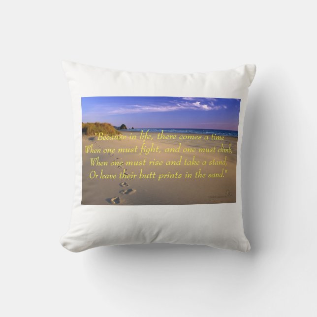 Hintern-Drucke im Sand Kissen (Vorderseite)