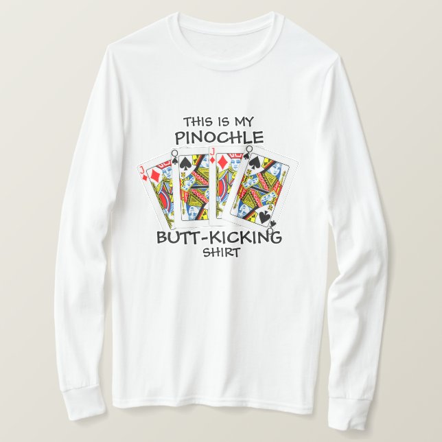 Hintern Kicking Pinochle Playing T-Shirt (Design vorne)