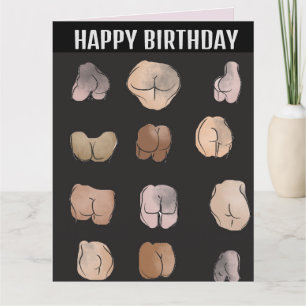 HINTERN MAN FUNNY FREUNDE BIRTHDAYHIM Grußkarte Karte