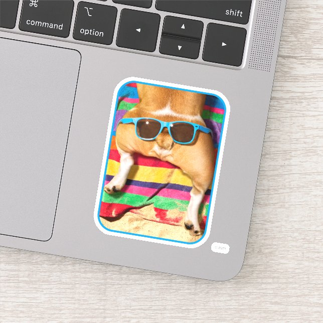 Hintern mit Sonnenbrille Aufkleber (Detail)