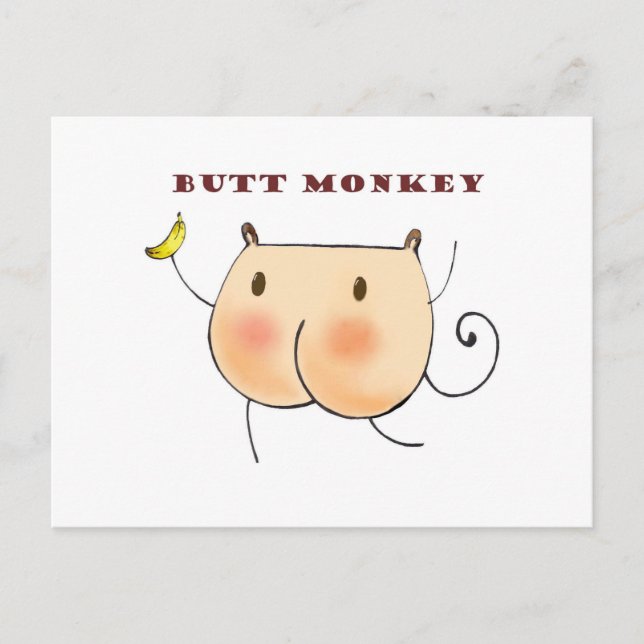 Hintern Monkey Postkarte (Vorderseite)