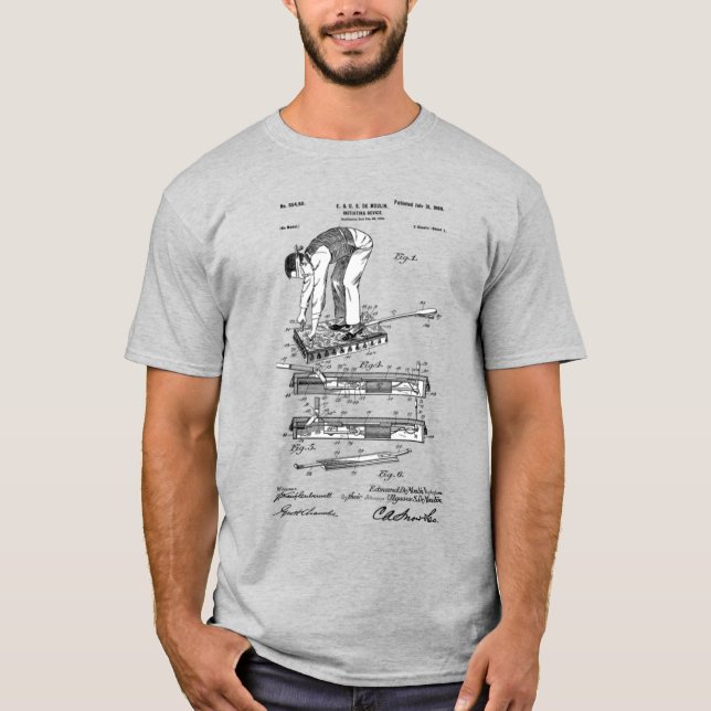 Hintern Spanmaschine Patentschutz T - Shirt (Vorderseite)