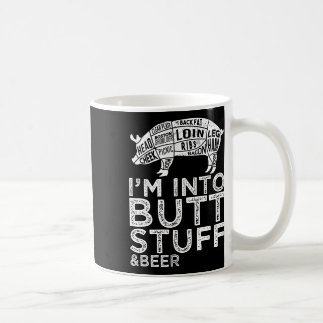 Hintern Stuff and Bierschweine Schneiden Griller G Kaffeetasse (Rechts)