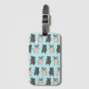 Hinterteil-Schüttel-ApparatMops-Welpen-Fehlschlag Gepäckanhänger