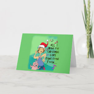 Hinterwäldler, der über meine acht vorderen Zähne Feiertagskarte