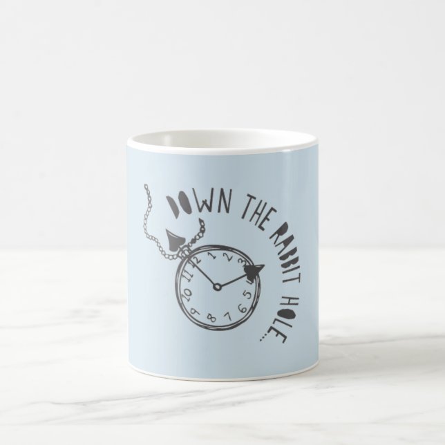 hinunter die Kaninchenloch-Tasse Kaffeetasse (Mittel)