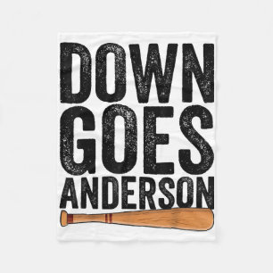 HINUNTER GEHT ANDERSON FUNNY BASEBALL Geschenk AND Fleecedecke
