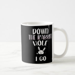 Hinunter in das Kaninchenloch gehen lustige Ostern Kaffeetasse