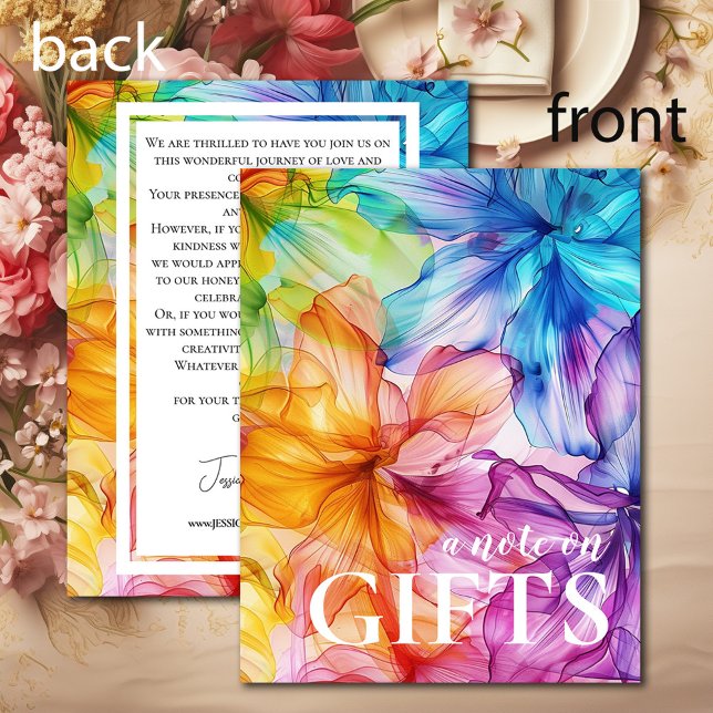 Hinweis auf die Geschenkkarte Ethereal Bloom Begleitkarte (Note on gifts card Ethereal Bloom)