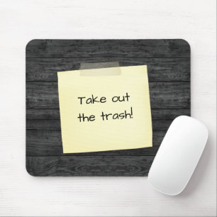 Hinweis auf Holz Mousepad