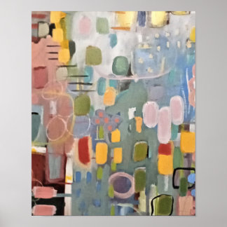 Hinweis auf rosa Abstraktes Poster