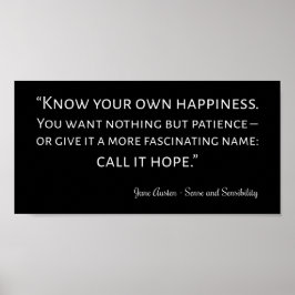 Hinweis auf Sinn und Sensibilität I Poster