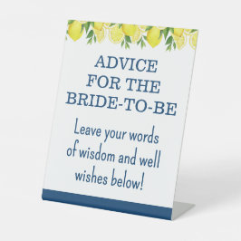 Hinweis für das Brautparty-Zeichen "Bride Sign Lem Sockelschild