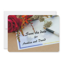 Hinweis für die Ankündigung Flat Save the Date Car