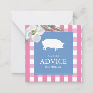 Hinweis für die Babydusche der Mama Mitteilungskarte