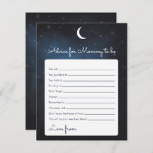 Hinweis für die Babyduschkarte