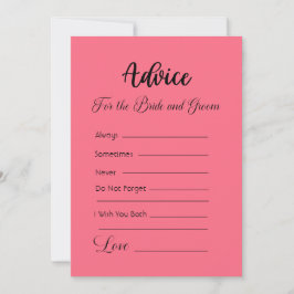 Hinweis für die Braut und Wassermelone Rosa Einladung