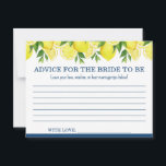 Hinweis für die Dusche der "Bride-to-Be"-Karte Lem<br><div class="desc">Schicken Sie die Braut mit einem Herz voller Liebe und Lachen in ein verheiratetes Leben mit diesem charmanten Tipp für die Bride-to-Be-Karte. Die Gäste teilen nachdenkliche Worte, Heiratsklugheit oder süße Ermutigung - und schaffen so einen sinnvollen Sake, den sie lange nach der Dusche schätzen wird. Diese Karte ist mit einer...</div>