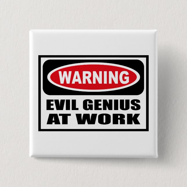 HINWEIS FÜR EVIL GENIUS AM WORT BUTTON (Vorderseite)