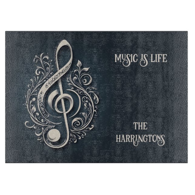 Hinweis für individuelle Name- und Textmusik Schneidebrett (Vorderseite)