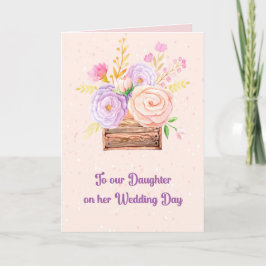 Hinweis für Tochter auf der Hochzeitstag-Pfirsichk Dankeskarte