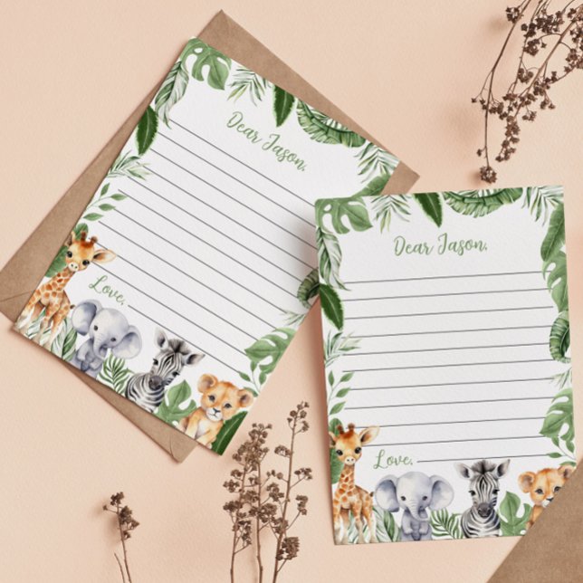 Hinweis-Karte für Safari Animals Time Kapsel Dankeskarte (Von Creator hochgeladen)