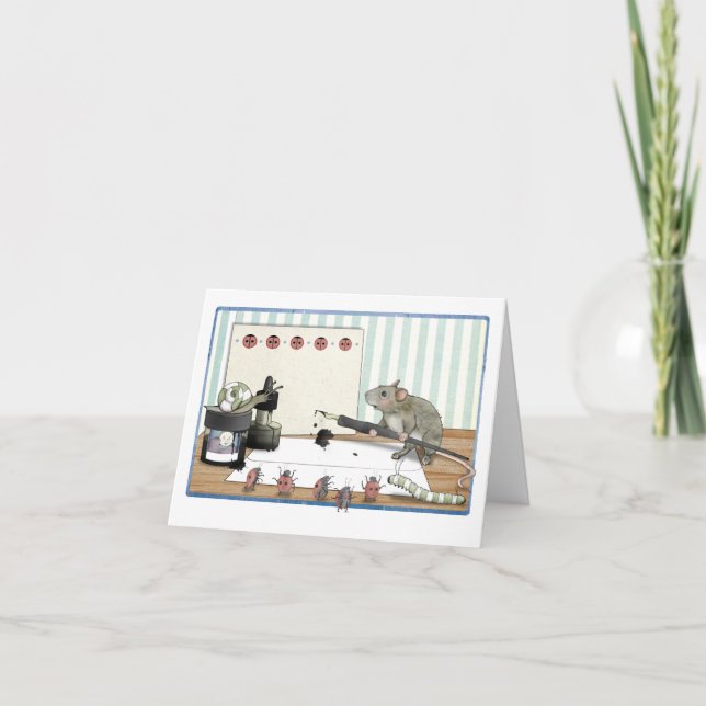 Hinweis oder Einladung einer Maus (Vorderseite)