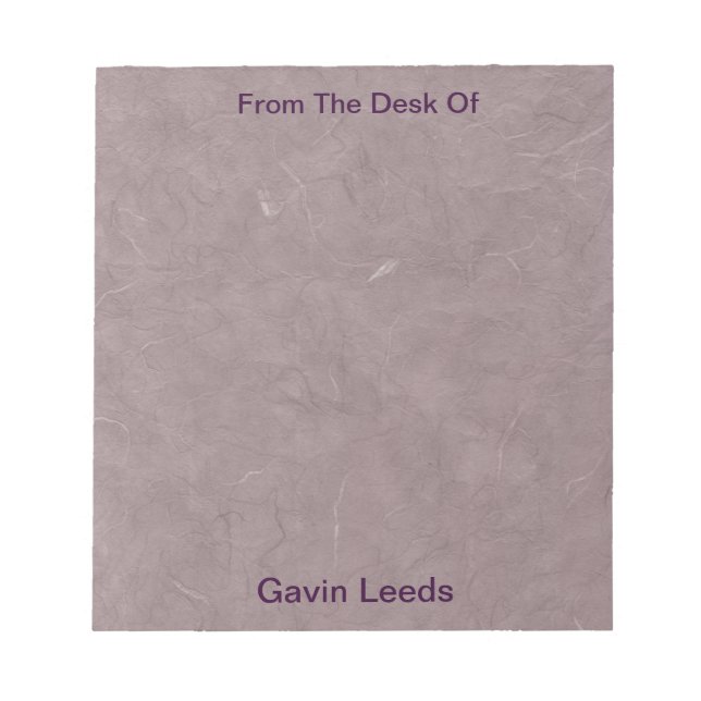 Hinweis Pad - Handgearbeitetes Papier Notizblock (Vorderseite)