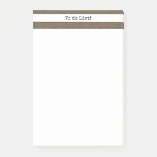 Hinweise Braun und Weiß Streifen Post-it Klebezettel